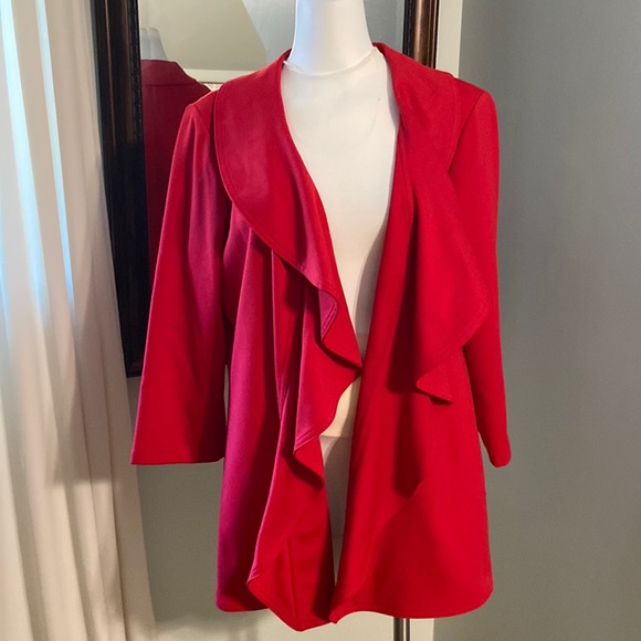 Calvin Klein Jackets & Blazers - Calvin Klein - size 16 red jacket - worn once!